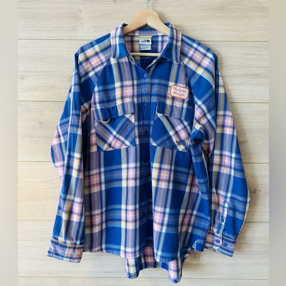 The North Face Blue Plaid Flannel Shirt